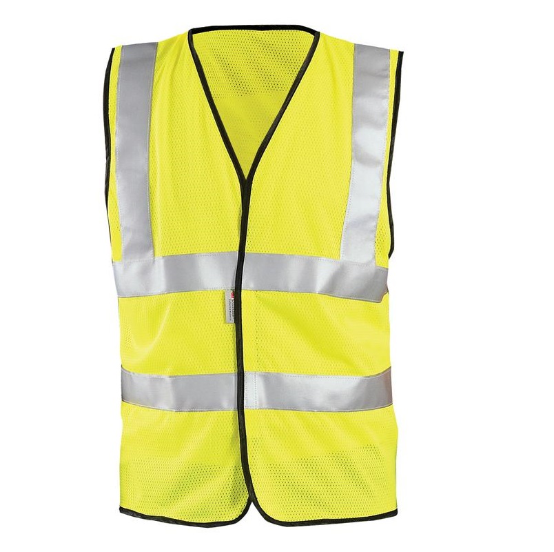 High Visibility Premium Mesh Dual Stripe Safety Vest Yellow
